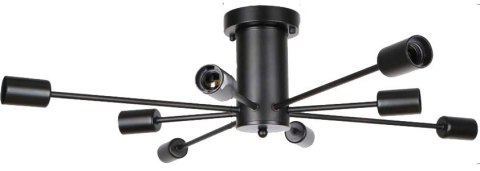 Lampa sufitowa wisząca czarna loftowa 8xE27 Lampa sufitowa wisząca czarna loftowa 8xE27