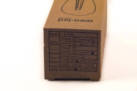 Żarówka vintage retro Edison Filament LED 2W ST45 E27 6000K barwa zimna