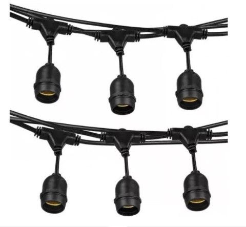 Girlanda balkonowa LED z żarówkami 10m 10pkt+10szt 2W G45 E27 2700K ciepła Girlanda balkonowa LED z żarówkami 10m 10pkt+10szt 2W G45 E27 2700K ciepła