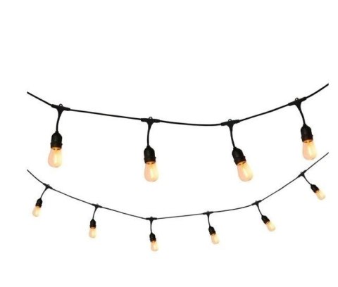 Girlanda ogrodowa sieciowa 10m z żarówkami LED 4W 10szt retro Edison G45 E27 2300K Girlanda ogrodowa sieciowa 10m z żarówkami LED 4W 10szt retro Edison G45 E27 2300K