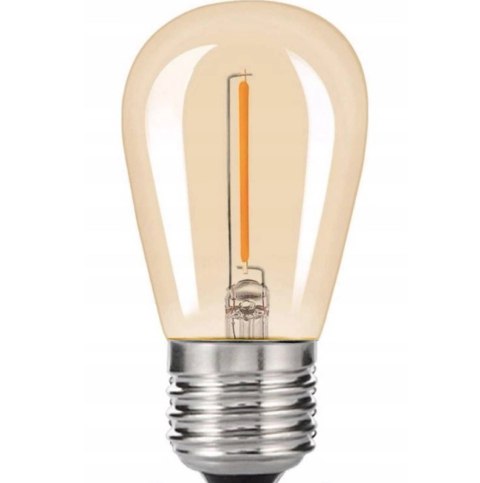 Girlanda ogrodowa żarówkowa 10m 10pkt + 10szt żarówka Edison LED 1W ST45 E27 2300K Girlanda ogrodowa żarówkowa 10m 10pkt + 10szt żarówka Edison LED 1W ST45 E27 2300K