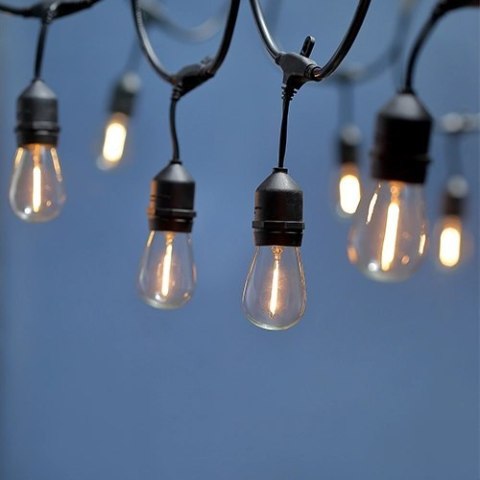 Girlanda ogrodowa żarówkowa 10m 10pkt+10szt żarówka Edison LED 1W ST45 E27 2800K Girlanda ogrodowa żarówkowa 10m 10pkt+10szt żarówka Edison LED 1W ST45 E27 2800K