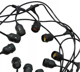Girlanda ogrodowa żarówkowa 10m 10pkt+10szt żarówka Edison LED 4W G45 E27 2800K