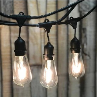 Girlanda ogrodowa żarówkowa 10m 10pkt + 10szt żarówka Edison LED 4W ST64 E27 6500K