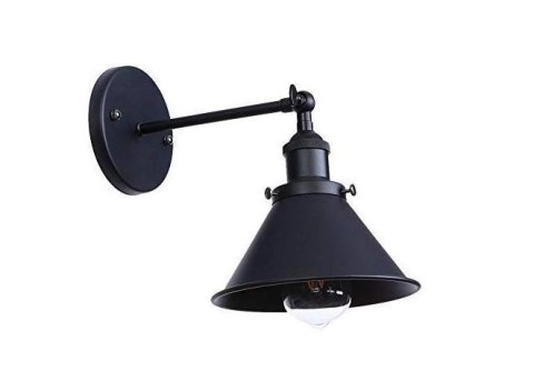 Kinkiet ścienny lampa na E27 czarna Retro metalowa Kinkiet ścienny lampa na E27 czarna Retro metalowa