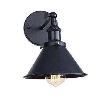 Kinkiet ścienny lampa na E27 czarna Retro metalowa Kinkiet ścienny lampa na E27 czarna Retro metalowa