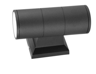 Lampa elewacyjna natynkowa punktowa kinkiet czarna 2x3W 600lm IP65 Kąt świecenia: 45 °