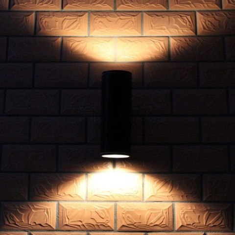 Lampa elewacyjna natynkowa punktowa kinkiet szara 2x9W 3000K 1800lm IP65 Kąt 45 ° Lampa elewacyjna natynkowa punktowa kinkiet szara 2x9W 3000K 1800lm IP65 Kąt 45 °