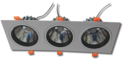 Lampa sufitowa podtynkowa potrójna LUO 30W 4500K Lampa sufitowa podtynkowa potrójna LUO 30W 4500K