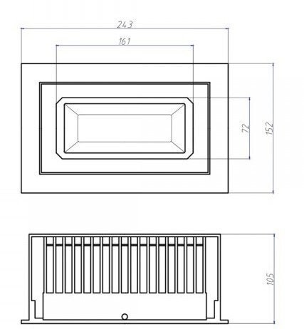 Naświetlacz Spot nastawny prostokątny biały 40W 4500K 4000lm 230V Anti-Flicker