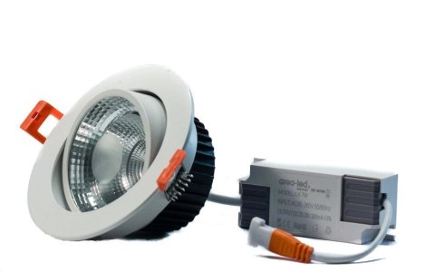 Oczko oprawa sufitowa Downlight COB 7W 3000K 700lm 230V
