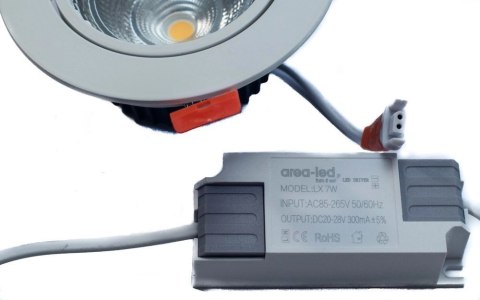 Oczko oprawa sufitowa Downlight COB 7W 6000K 700lm 230V