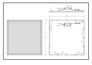Panel podtynkowy LED 40W 6000K 4000lm kąt świecenia 180° bez zasilacza