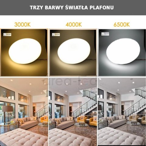 Plafon LED natynkowy 21W 2625lm ze zmienną barwą światła Plafon LED natynkowy 21W 2625lm ze zmienną barwą światła