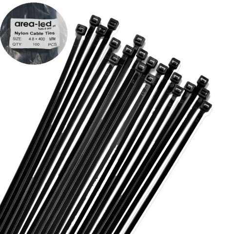 Trytytki opaski zasiskowe kablowe zipy czarne 100 szt 4,8x400 Trytytki opaski zasiskowe kablowe zipy czarne 100 szt 4,8x400