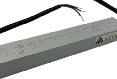 ZASILACZ 20W 24V HERMETYCZNY LPH20W EKSTRA SLIM IP67 ZASILACZ 20W 24V HERMETYCZNY LPH20W EKSTRA SLIM IP67
