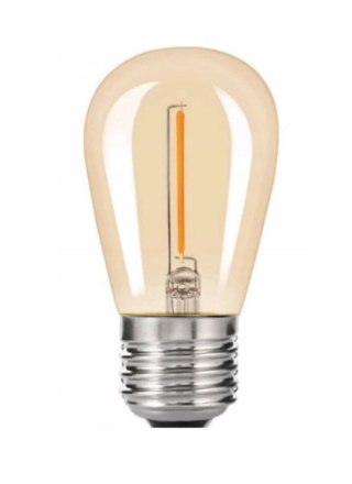 Zestaw girlanda ogrodowa 20m 40pkt + 40szt żarówka 1W ST45 E27 2300K ciepła amber