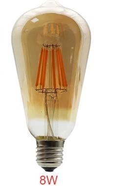 Zestaw girlanda ogrodowa żarówkowa 15m 15pkt + 15szt żarówka LED ST64 E27 Filament 2300K 8W