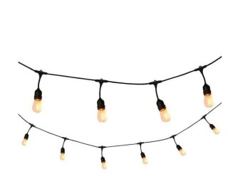 Zestaw girlanda ogrodowa żarówkowa 20m 20pkt + 20szt żarówka vintage retro Edison Filament LED 2W ST45 E27 2300K