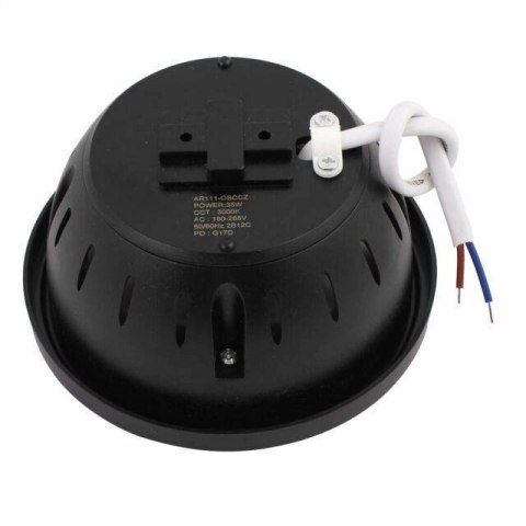 Żarówka AR111 COB LED czarna 12° 35W 3000K ciepła barwa Żarówka AR111 COB LED czarna 12° 35W 3000K ciepła barwa
