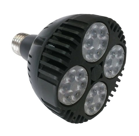 Żarówka E27 LED PAR30 czarna 18° 30W 6000K do doświetlenia roślin Żarówka E27 LED PAR30 czarna 18° 30W 6000K do doświetlenia roślin