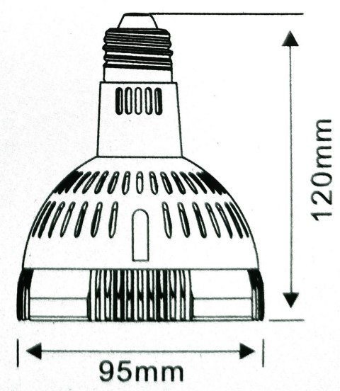 Żarówka E27 LED PAR30 czarna 24° 45W 6000K do doświetlania roślin Żarówka E27 LED PAR30 czarna 24° 45W 6000K do doświetlania roślin