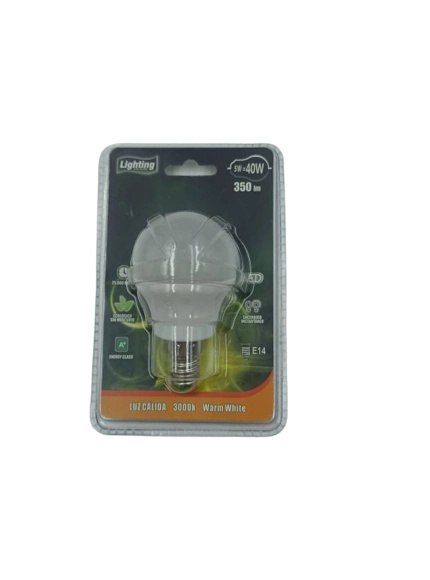 Żarówka LED bulb E27 5W 350lm 3000K ciepła Żarówka LED bulb E27 5W 350lm 3000K ciepła