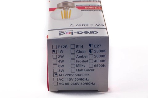 Żarówka vintage retro Edison Filament LED 1W G45 E27 2300K amber barwa ciepła Żarówka vintage retro Edison Filament LED 1W G45 E27 2300K amber barwa ciepła