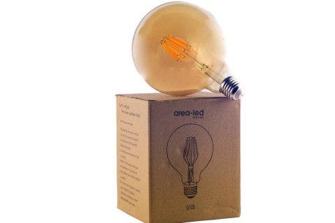 Żarówka vintage retro Edison Filament LED 8W G125 E27 2300K amber barwa ciepła Żarówka vintage retro Edison Filament LED 8W G125 E27 2300K amber barwa ciepła