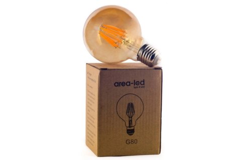 Żarówka vintage retro Edison Filament LED 8W G80 E27 2300K amber barwa ciepła Żarówka vintage retro Edison Filament LED 8W G80 E27 2300K amber barwa ciepła