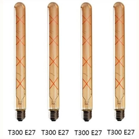 Żarówka vintage retro Edison Filament LED 8W T300 E27 2300K amber barwa ciepła Żarówka vintage retro Edison Filament LED 8W T300 E27 2300K amber barwa ciepła
