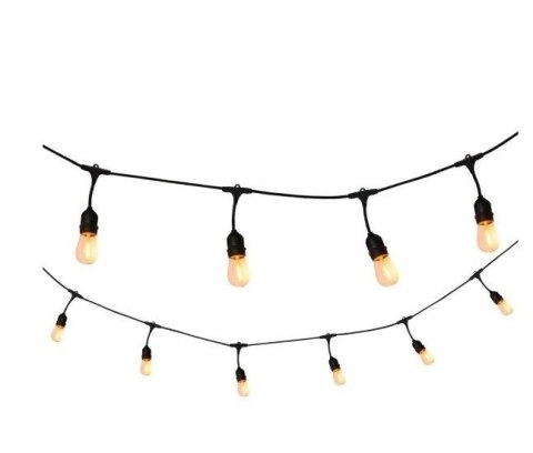 Zestaw girlanda sieciowa ogrodowa 5m 5pkt+5szt żarówki retro Edison LED 2W G45 E27 2700K ciepła Zestaw girlanda sieciowa ogrodowa 5m 5pkt+5szt żarówki retro Edison LED 2W G45 E27 2700K ciepła