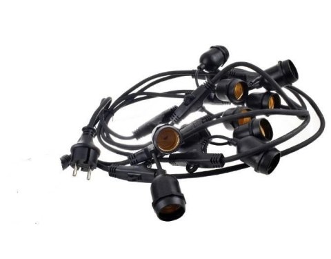 Zestaw girlanda sieciowa ogrodowa 5m 5pkt+5szt żarówki retro Edison LED 2W G45 E27 2700K ciepła Zestaw girlanda sieciowa ogrodowa 5m 5pkt+5szt żarówki retro Edison LED 2W G45 E27 2700K ciepła